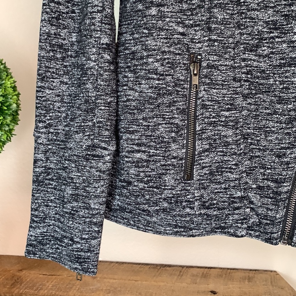 Market & Spruce Moto Jacket, marled navy, M - Picture 5 of 11